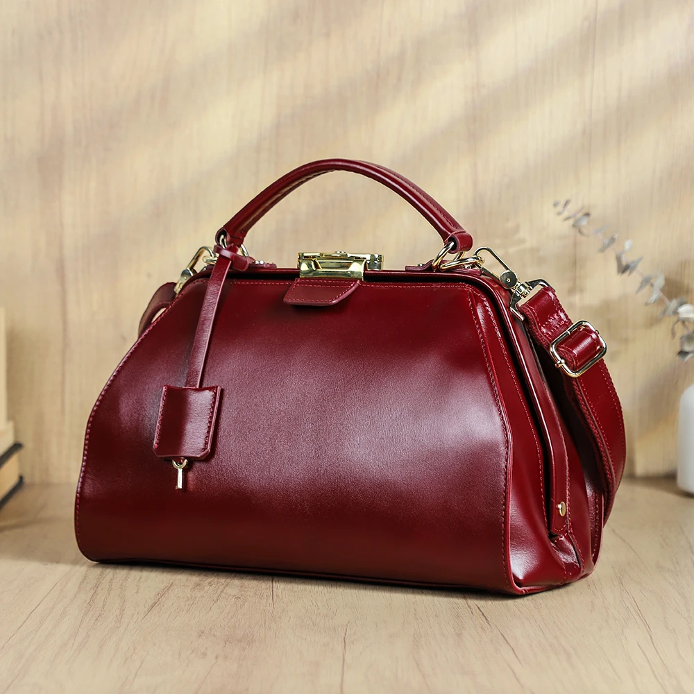 2026 Retro Sexy Women's Genuine Leather Handbag