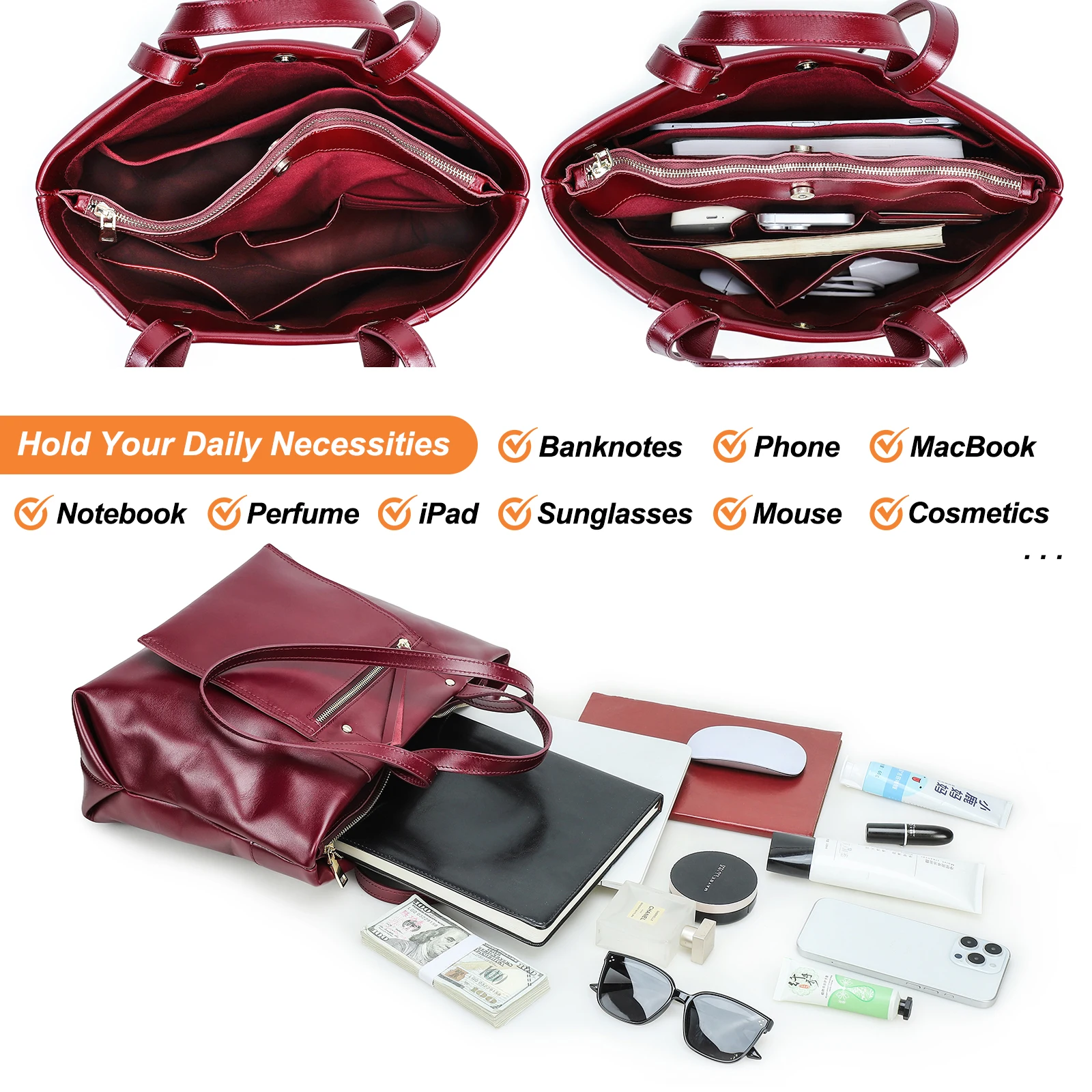 Women’s 2026 Laptop Tote Bag Multi-Compartment Large Capacity