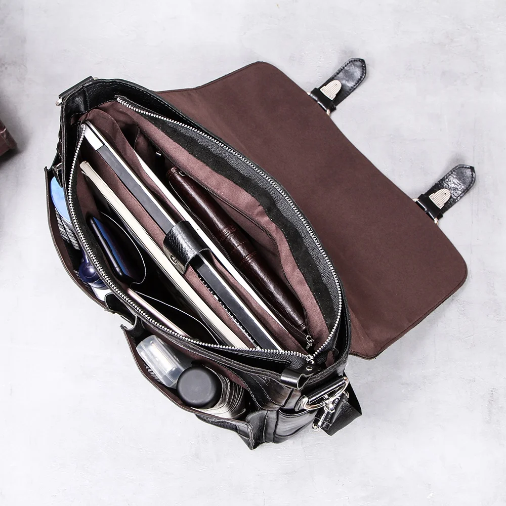 2026 Vintage Men’s Genuine Leather Laptop Briefcase, 13.3-inch Laptop Messenger Bag Men’s Handbag.
