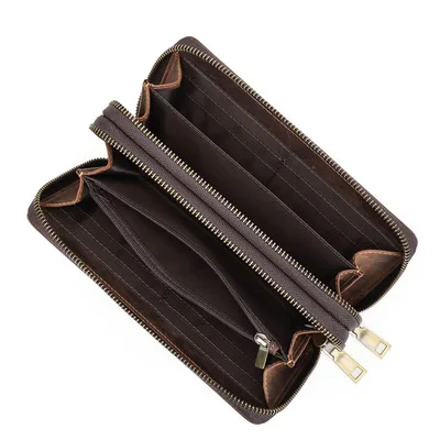 2026 Men’s Leather Wallet RFID Blocking Genuine Leather Cardholder Men’s Wallet