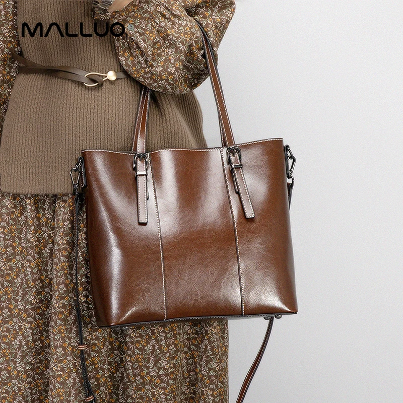 2026 Genuine Leather Women’s Handbag, Retro-Fashionable Large-Capacity Lady’s Tote Bag, Women’s Single-Shoulder Bag