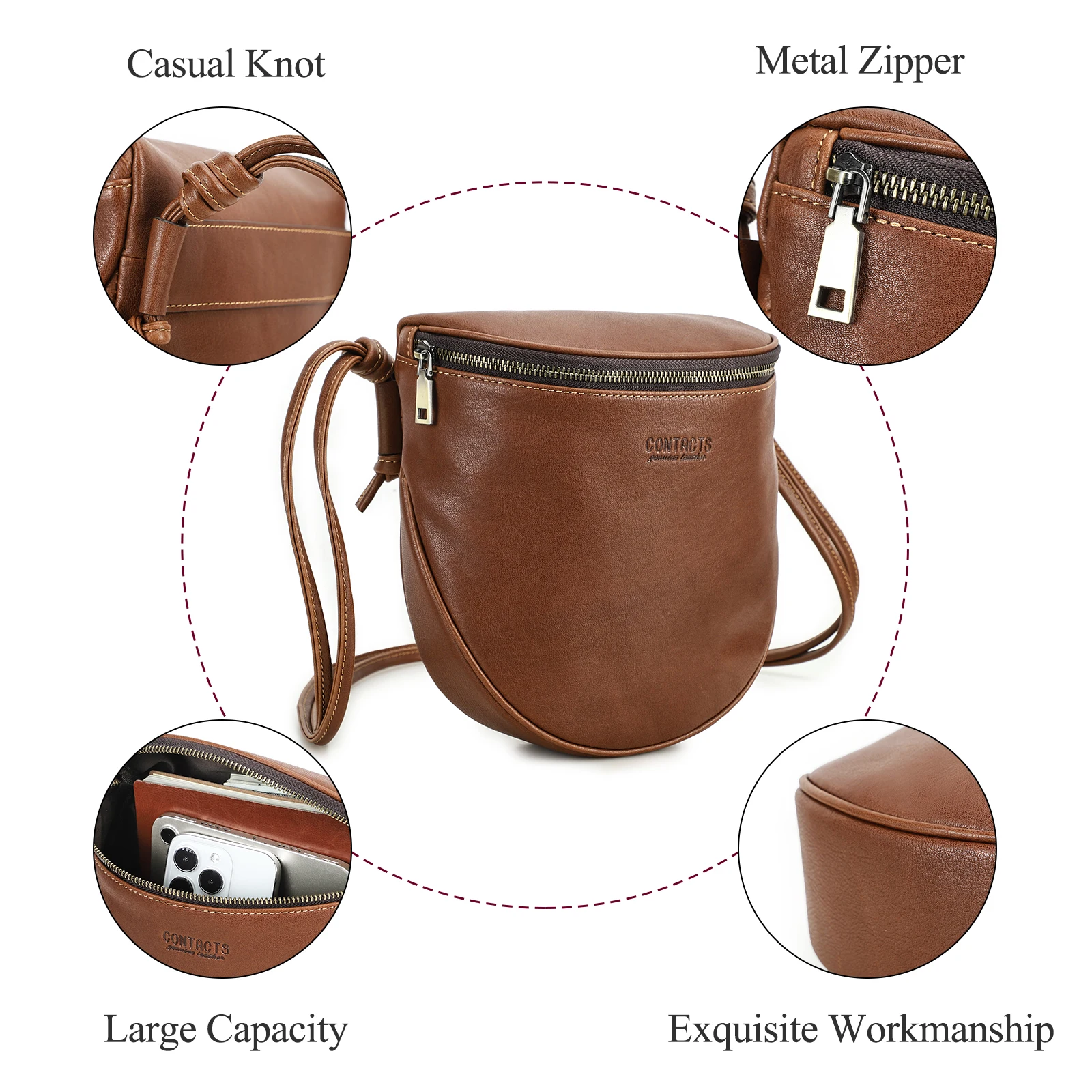 2026 Trendy Motorbike Off-Road Women’s Style Crossbody Bag – Genuine Leather, Fashionable Casual Shoulder Bag