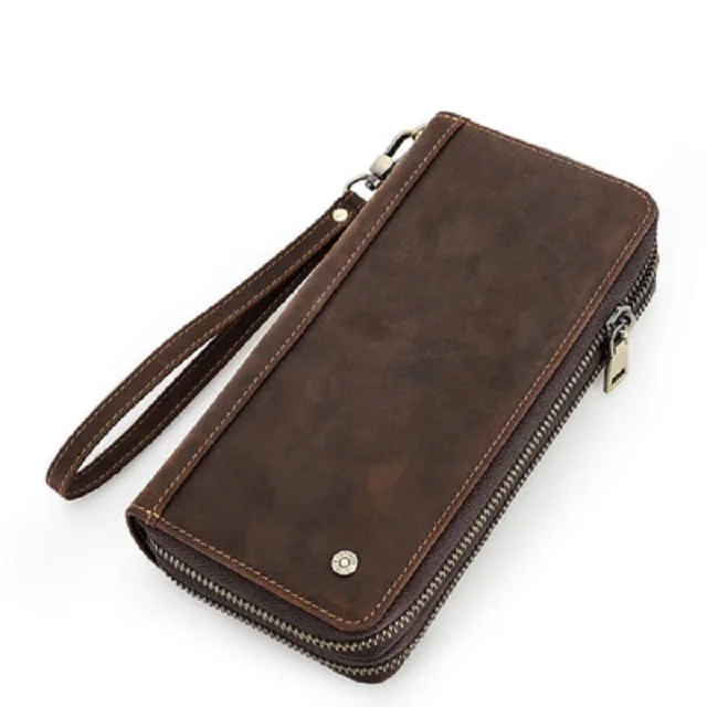 2026 Men's Leather Wallet RFID Blocking Genuine Leather Cardholder Men's Wallet