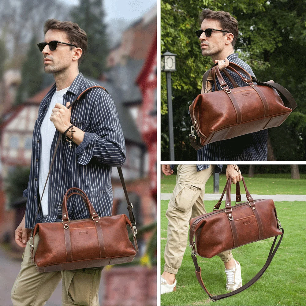 2026 Luxury Genuine Leather Men's Travel Motorcycle Off-road Handheld Bag, Fashion Sports Travel Bag