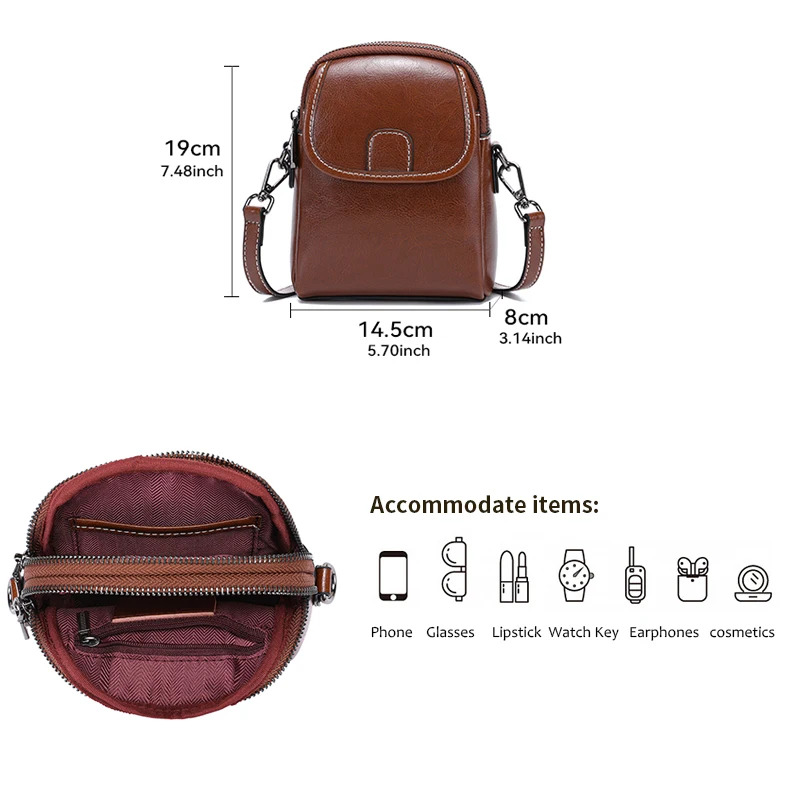 2026 Luxurious Designer Women’s Handbag – High-Quality Cowhide Mini Bag, Durable, Wear-Resistant, Waterproof Crossbody Bag