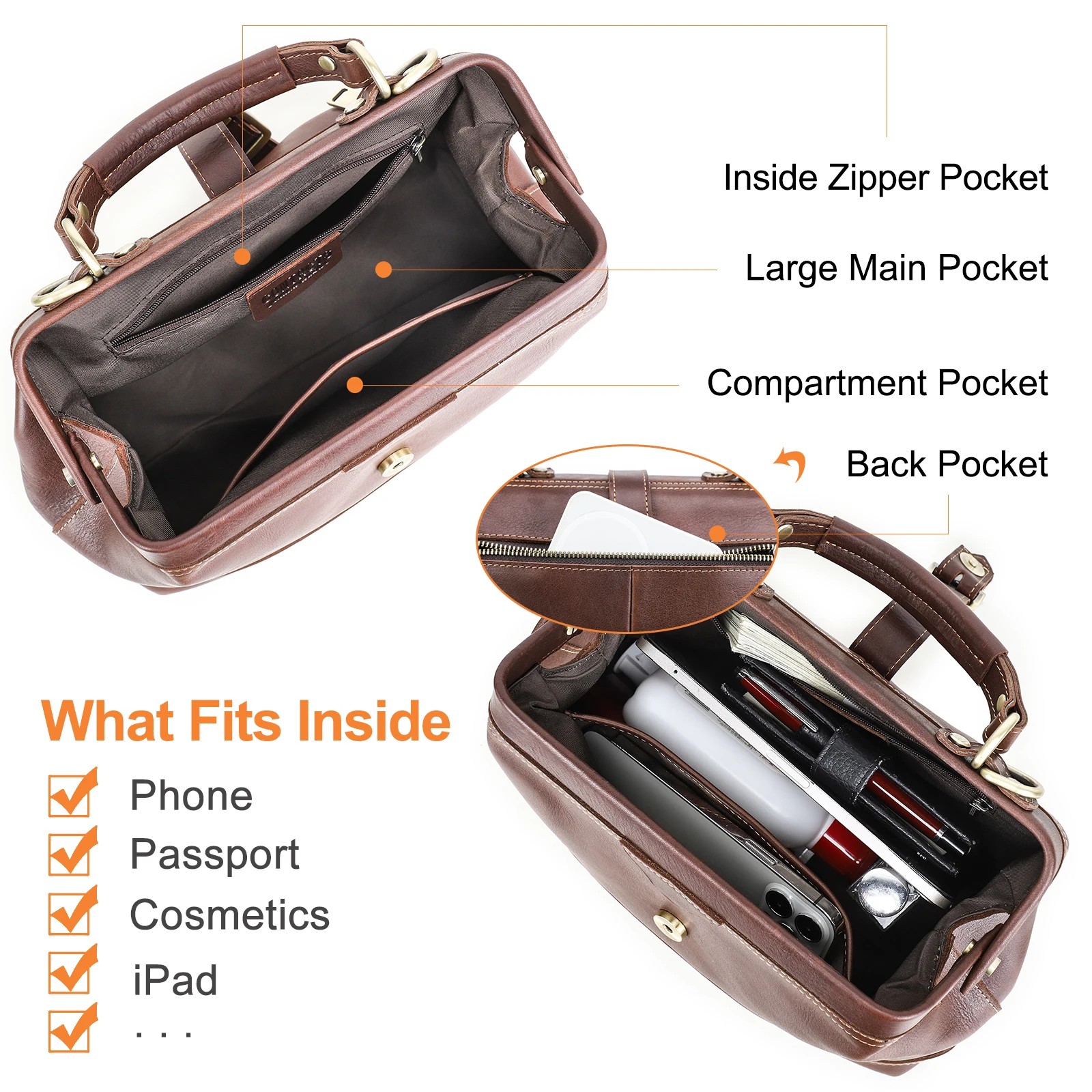 2026 Retro Brown Red Leather Women’s Messenger Single Shoulder Bag