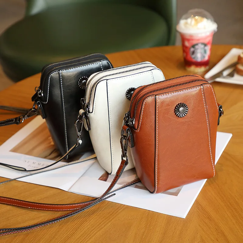2026 New Product Ladies Fashion Genuine Cowhide Leather Crossbody Bag, Luxurious Smooth Leather Shoulder Bag
