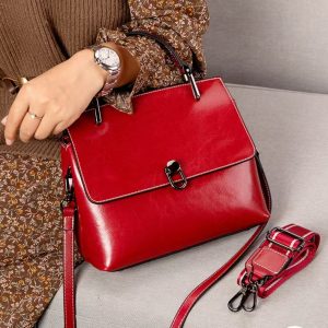 Retro Genuine Leather Women's Bag 2026 - All-Season High-Quality Cowhide Single-Shoulder Bag